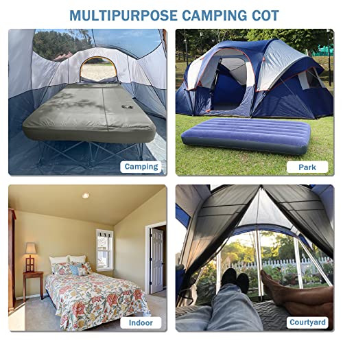 KAMPKEEPER Folding Camping Cot with Inflatable Air Mattress and Carry Bag M949