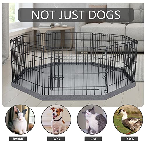 PETIME Foldable Metal Dog Exercise Pen 8 Panel with Bottom Pad C444