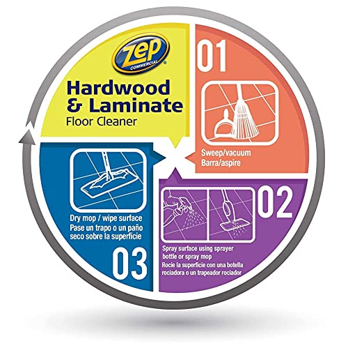 Zep Hardwood and Laminate Floor Cleaner 1 Gallon (Pack of 2) L22097