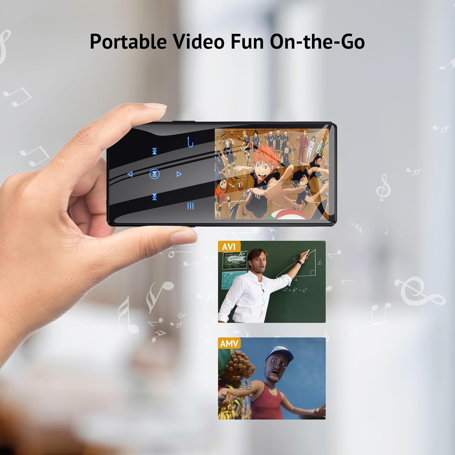 64GB MP3 Player with Bluetooth 5.3, HD Speaker, 2.4" Screen, SD Card Slot U9527