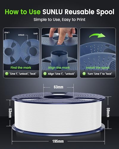 SUNLU 3D Printer Filament Bundle Multicolor PETG 1.75mm, 8 Pack, 2kg Total V41641