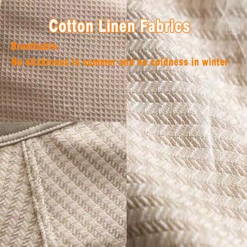 Bean Bag Chair Cover Only, Cotton Linen, 2.6ft, Off-White H749