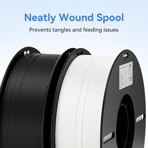 Creality 2kg Black & White PLA 1.75mm Filament Bundle for 3D Printing L6778