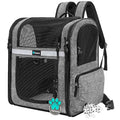 PetAmi Dog Backpack Carrier for Small Large Cat, Pet, Puppies, Ventilated Pet Hiking Backpack Travel Bag, Airline Approved Cat Backpack Carrier, Safety Back Support, Camping Biking, Max 18 lbs, Black