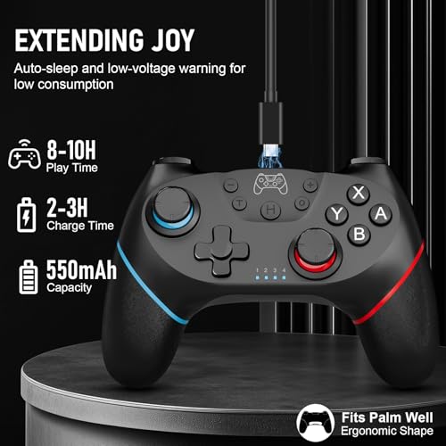 Diswoe Wireless Pro Controller 2 Pack for Switch 2/Lite/OLED, PC & Android T8435