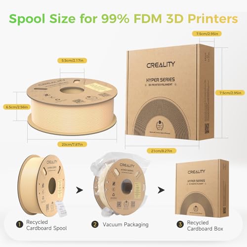 Creality PLA Plus Filament 1.75mm Rainbow Multicolor 1KG Spool O376011