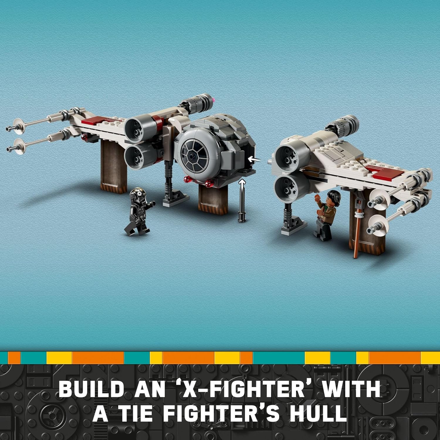 LEGO Star Wars TIE Fighter & X-Wing Building Set with 4 Minifigures, Ages 9+ P69816
