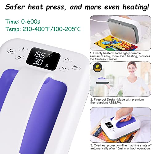 Heat Press Machine for T Shirts and HTV Vinyl Projects, Blue H589220