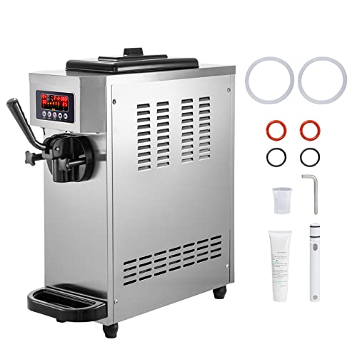 VEVOR Commercial Ice Cream Maker, 10-20L/H Yield, 1000W, White