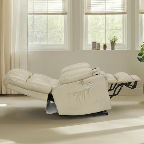 MCombo Dual Motor Power Lift Recliner Chair for Elderly with Heat and Massage, Black E570141