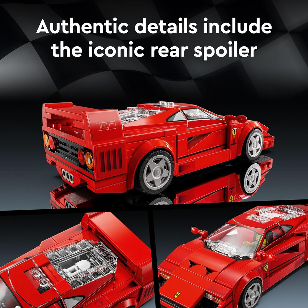 LEGO Speed Champions Ferrari F40 Supercar Building Set with Driver Minifigure, Ages 9+ W58426