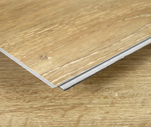 Interlocking Vinyl Flooring Planks 36" x 6", 5mm, Brown or Grey U502793