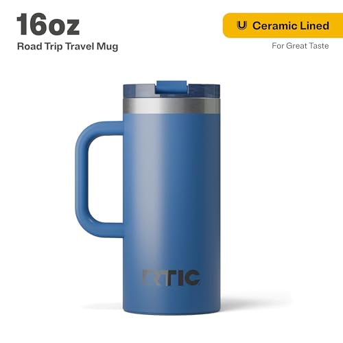 RTIC 20oz Road Trip Travel Mug with Lid and Handle, Insulated Stainless Steel P393441