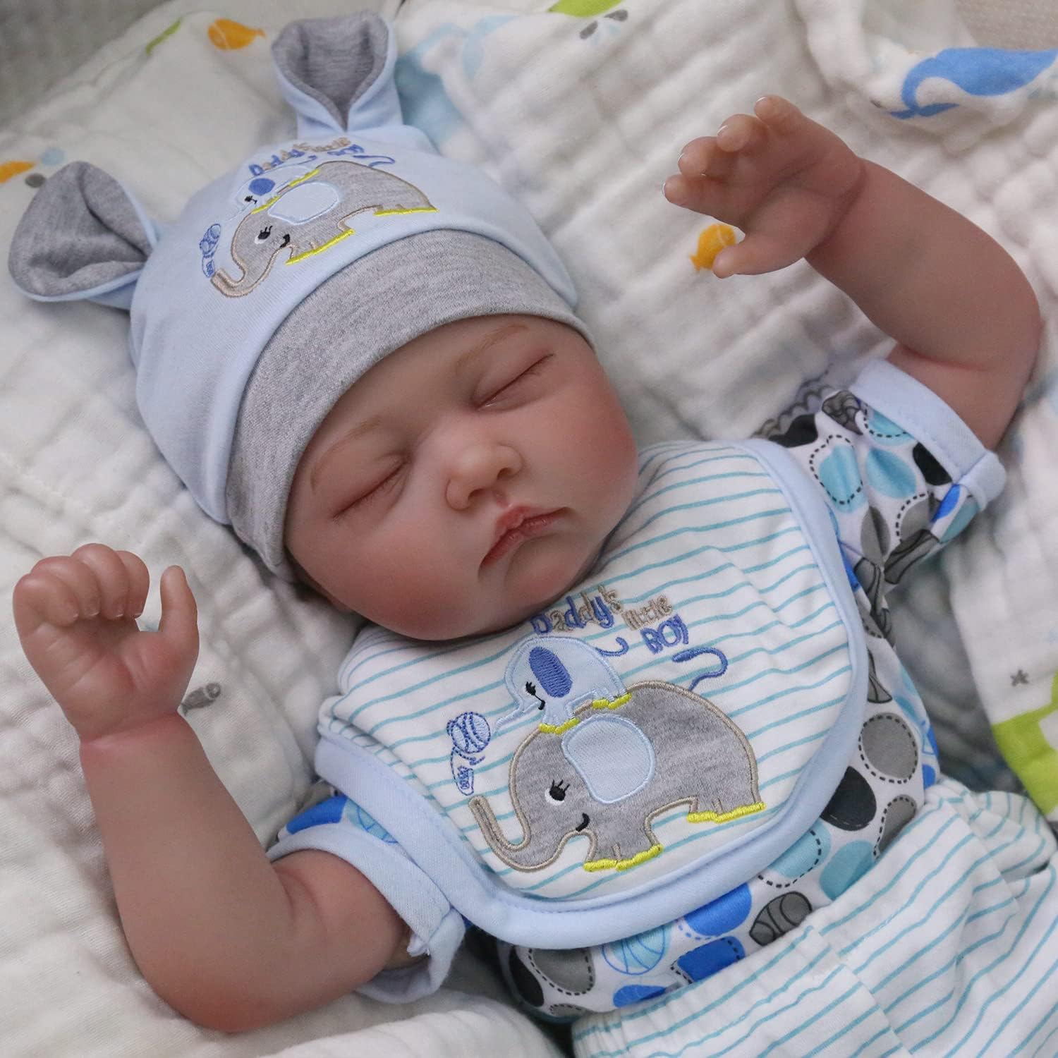 22 Inch Lifelike Reborn Baby Doll Boy, Handmade Vinyl Gift Set H326502