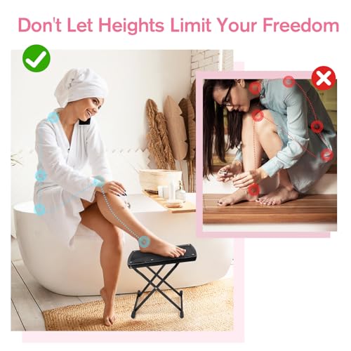 Subay Pedicure Foot Rest, 6 Heights Adjustable Foldable Stand C783936