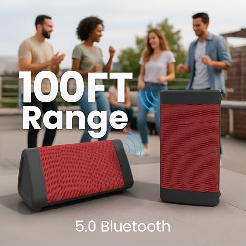 OontZ Angle 3 Portable Bluetooth 5.4 Speaker, IPX5 Water-Resistant, Black B762769