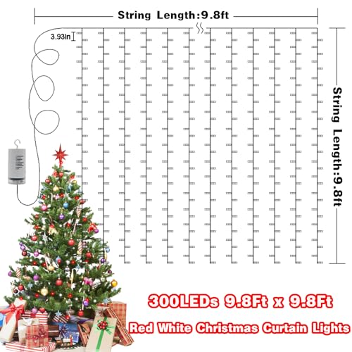 Smart Curtain Lights 400 LED Plug in with App & Remote V800