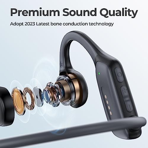 Bone Conduction Headphones Bluetooth 5.3, Waterproof MP3 32G for Swimming J979447