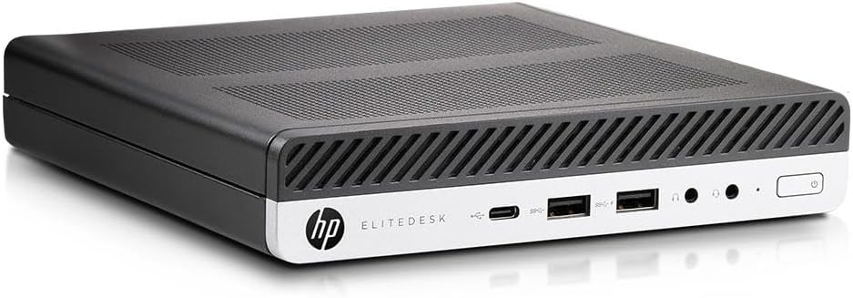 HP EliteDesk 800 G3 Mini Desktop, Intel Core i5, 8GB RAM, 256GB SSD, Windows 10 Pro (Renewed) Y17663
