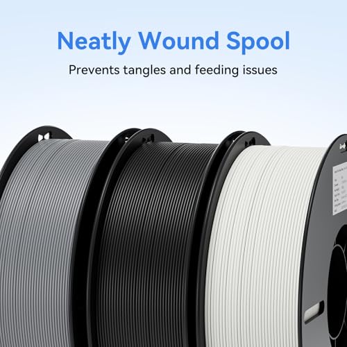 Creality 2kg Black & White PLA 1.75mm Filament Bundle for 3D Printing L6778