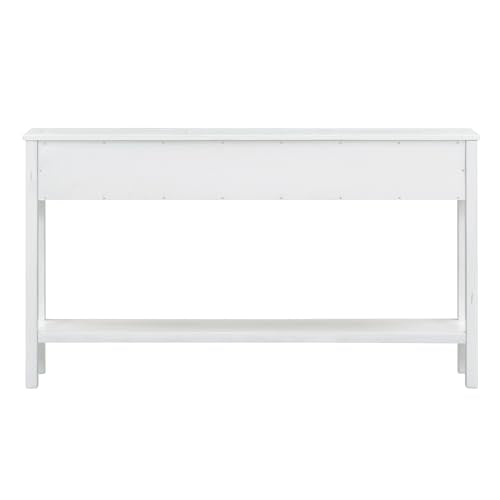 YUNLife Sideboard Console Table with 2 Drawers and Bottom Shelf O3573