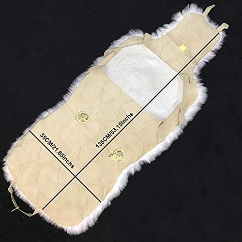 Maples Faux Sheepskin Wool Car Seat Cover for Auto SUV Trucks Universal Fit, Beige I112260