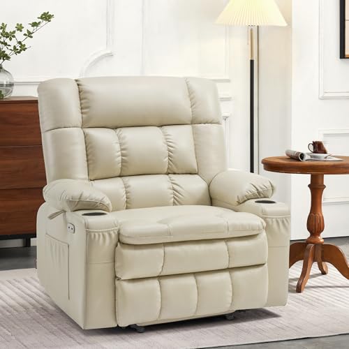 MCombo Dual Motor Power Lift Recliner Chair for Elderly with Heat and Massage, Black E570141