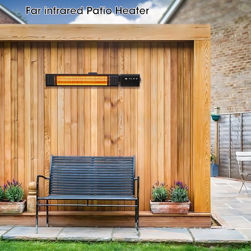 Ceiling Electric Outdoor Heater 1500W Infrared Wall-Mounted for Patio O156