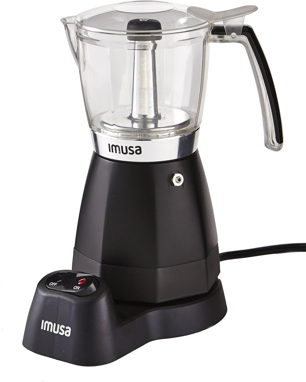 Imusa Black Espresso Maker, 3-6-Cup J2071