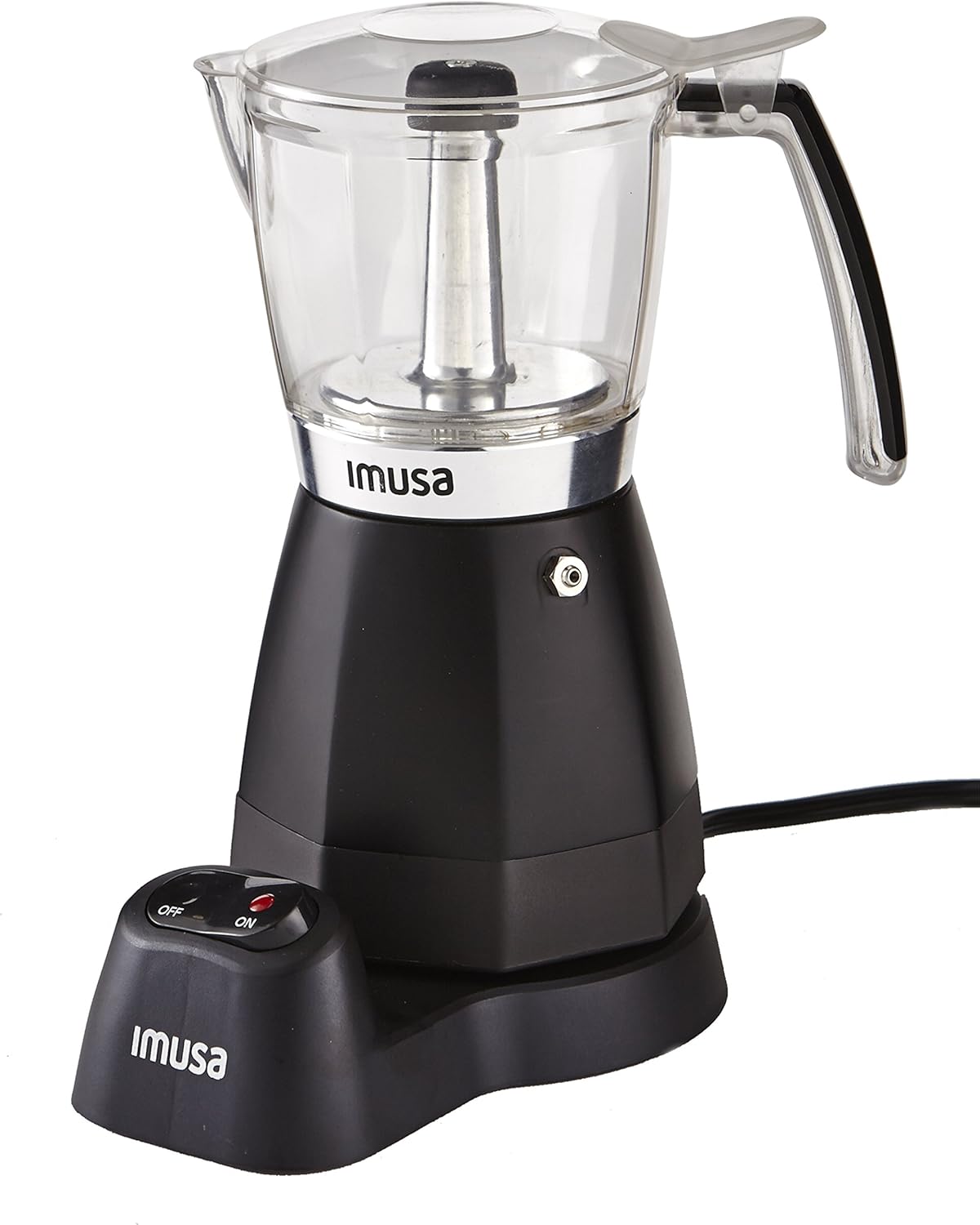 Imusa Black Espresso Maker, 3-6-Cup J2071