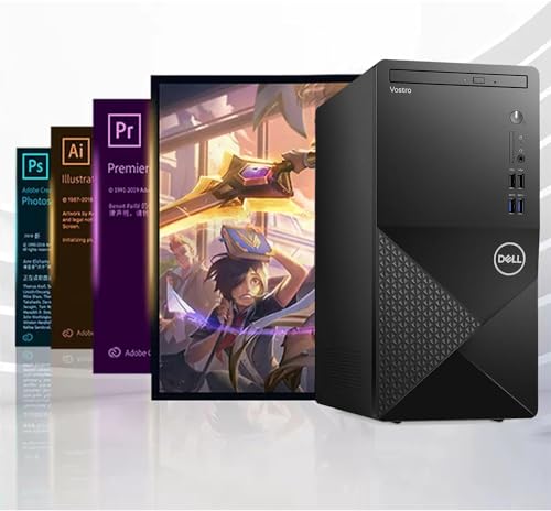 DELL Vostro 3910 Tower Business Desktop Computer, 12th Gen Intel Core i3, 16GB RAM, 256GB SSD + 1TB HDD, Windows 11 Pro R255
