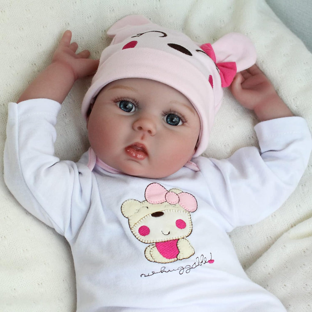 CHAREX Reborn Baby Doll Lucy, 22 Inch Realistic Newborn Girl Doll Y166438