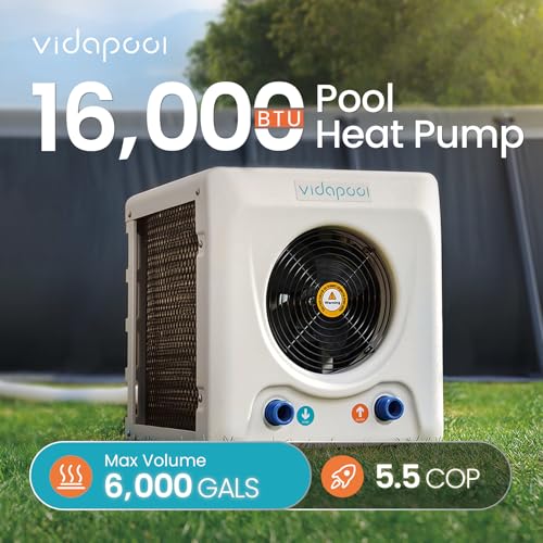 16,000 BTU Pool Heat Pump for Above Ground Pools, Heating and Cooling, 120V W3426