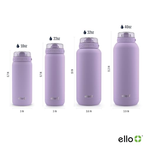 Ello Cooper 32oz Stainless Steel Water Bottle with Straw and Handle Q4598