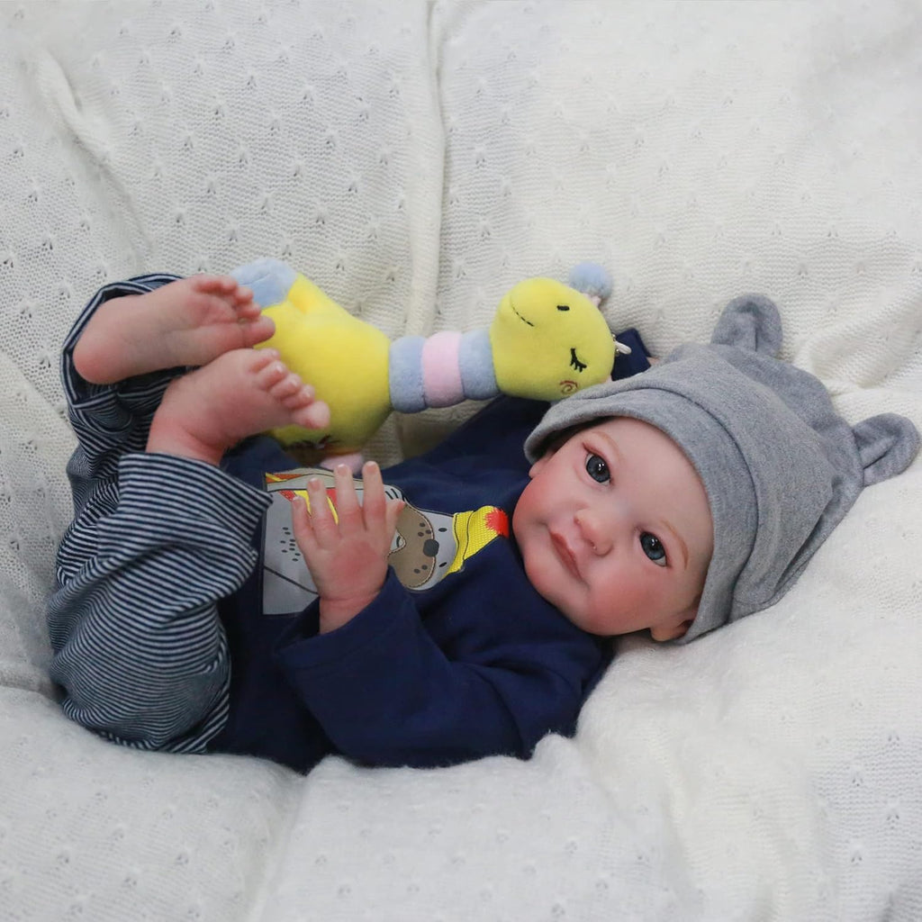 WOOROY Realistic Reborn Baby Dolls Boy - 19 Inch Lifelike Newborn with Soft Cloth Body H2176