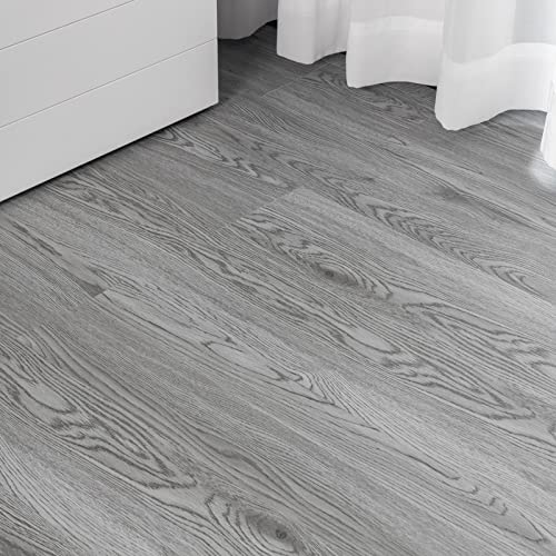 Self Adhesive Vinyl Flooring Planks Wood Effect Waterproof Grey 36pcs U963416