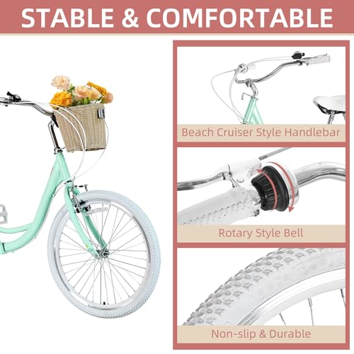 Adult Tricycle 7 Speed 20/24/26 Inch 3 Wheel Bike with Basket for Seniors G7845