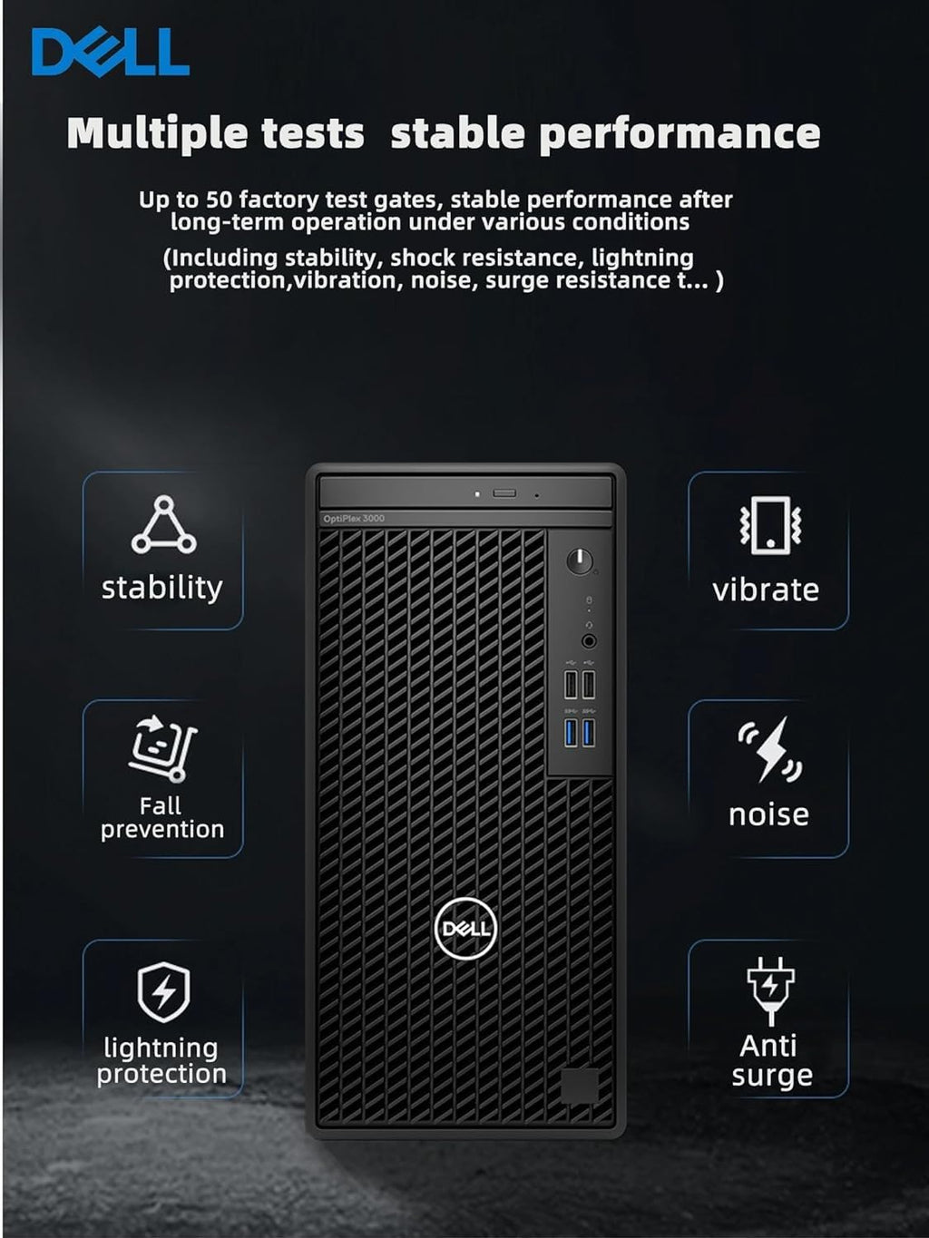 Dell Optiplex 3000 Tower Desktop, Intel Core i5-12500, 32GB RAM, 512GB SSD + 1TB HDD, Windows 11 Pro D262