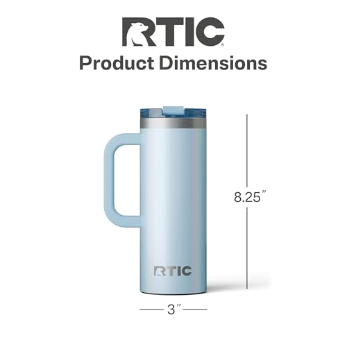 RTIC 20oz Road Trip Travel Mug with Lid and Handle, Insulated Stainless Steel P393441