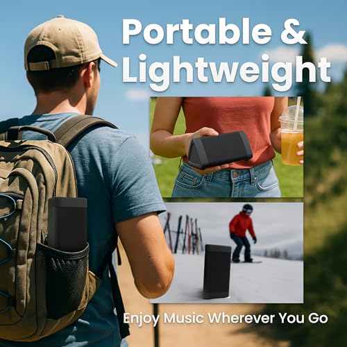 OontZ Angle 3 Portable Bluetooth 5.4 Speaker, IPX5 Water-Resistant, Black B762769