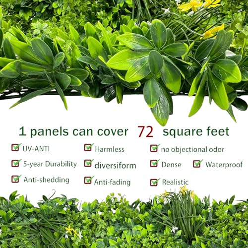 Artificial Ivy Privacy Fence Wall Screen 40x120 in UV-Anti Faux Greenery Backdrop U1001