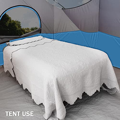 KAMPKEEPER Folding Camping Cot with Inflatable Air Mattress and Carry Bag M949