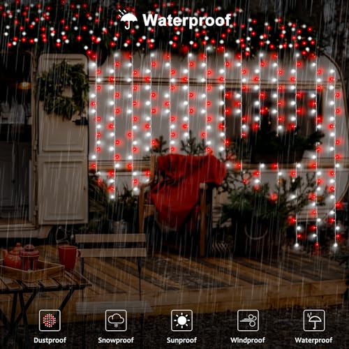 Smart Curtain Lights 400 LED Plug in with App & Remote V800