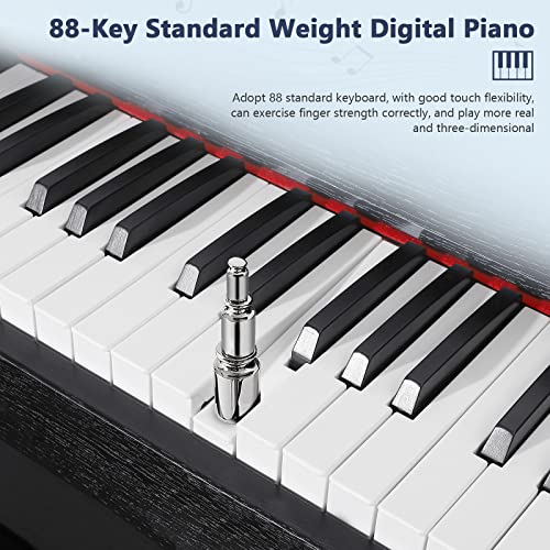 ZHRUNS Digital Piano 88 Key Weighted Keyboard with Sustain Pedal, White M963453