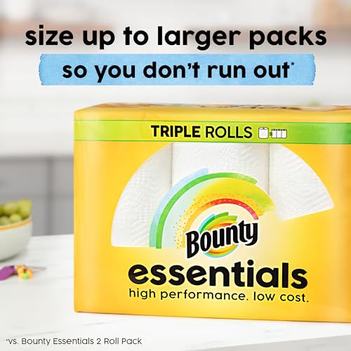 Bounty Essentials Select-A-Size Paper Towels, White, 2 Triple Rolls G491085