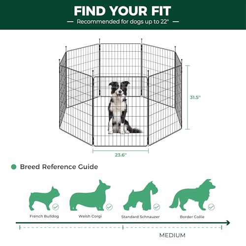 FXW MiniPaws Dog Playpen 8 Panels Portable for Indoor & Outdoor Y720