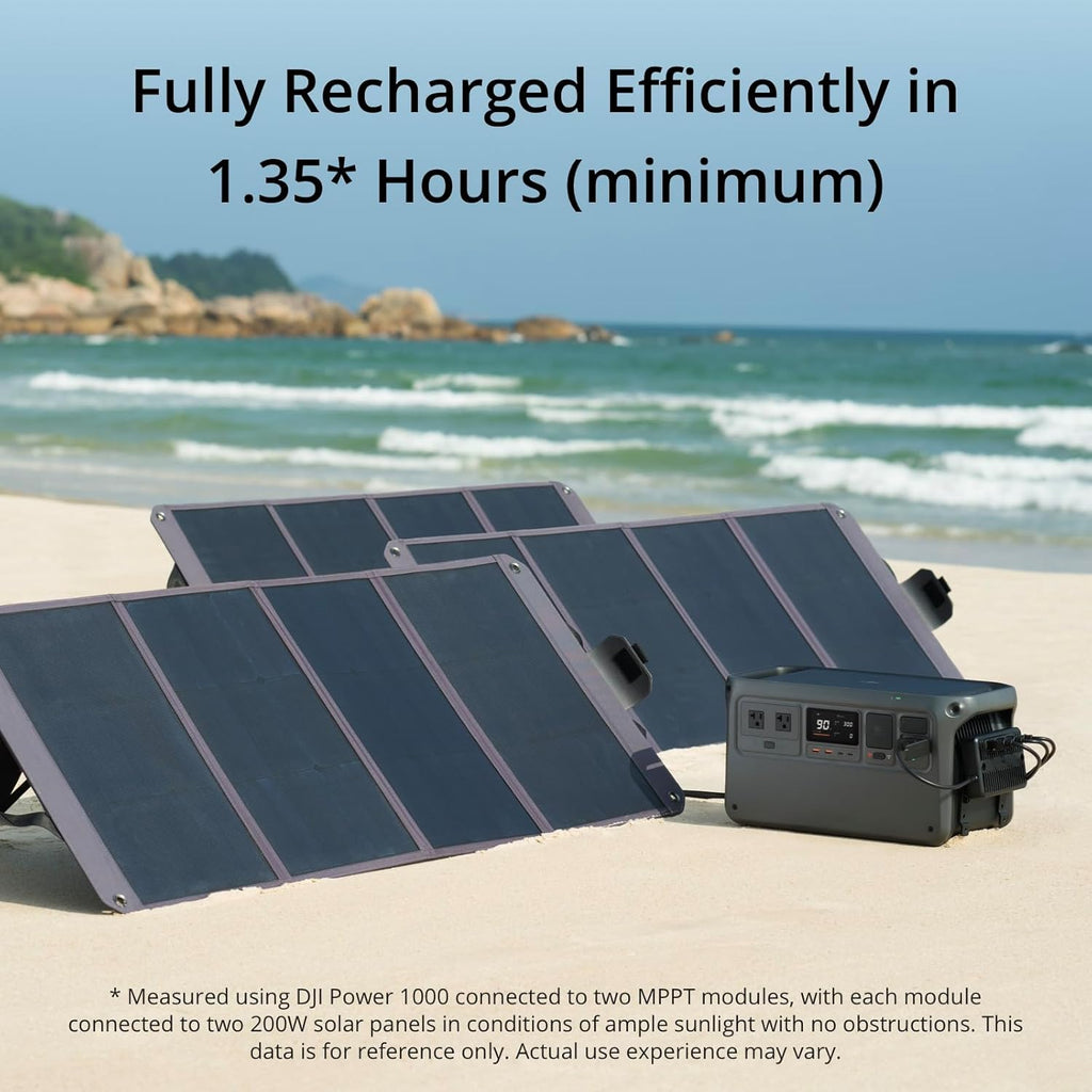 DJI Power 1000 Portable Power Station with 100W Solar Panel E75976