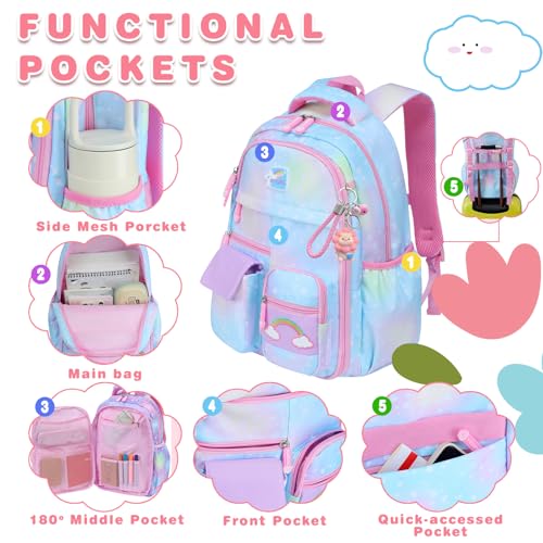 Girls Anti-Theft Waterproof School Backpack W160652