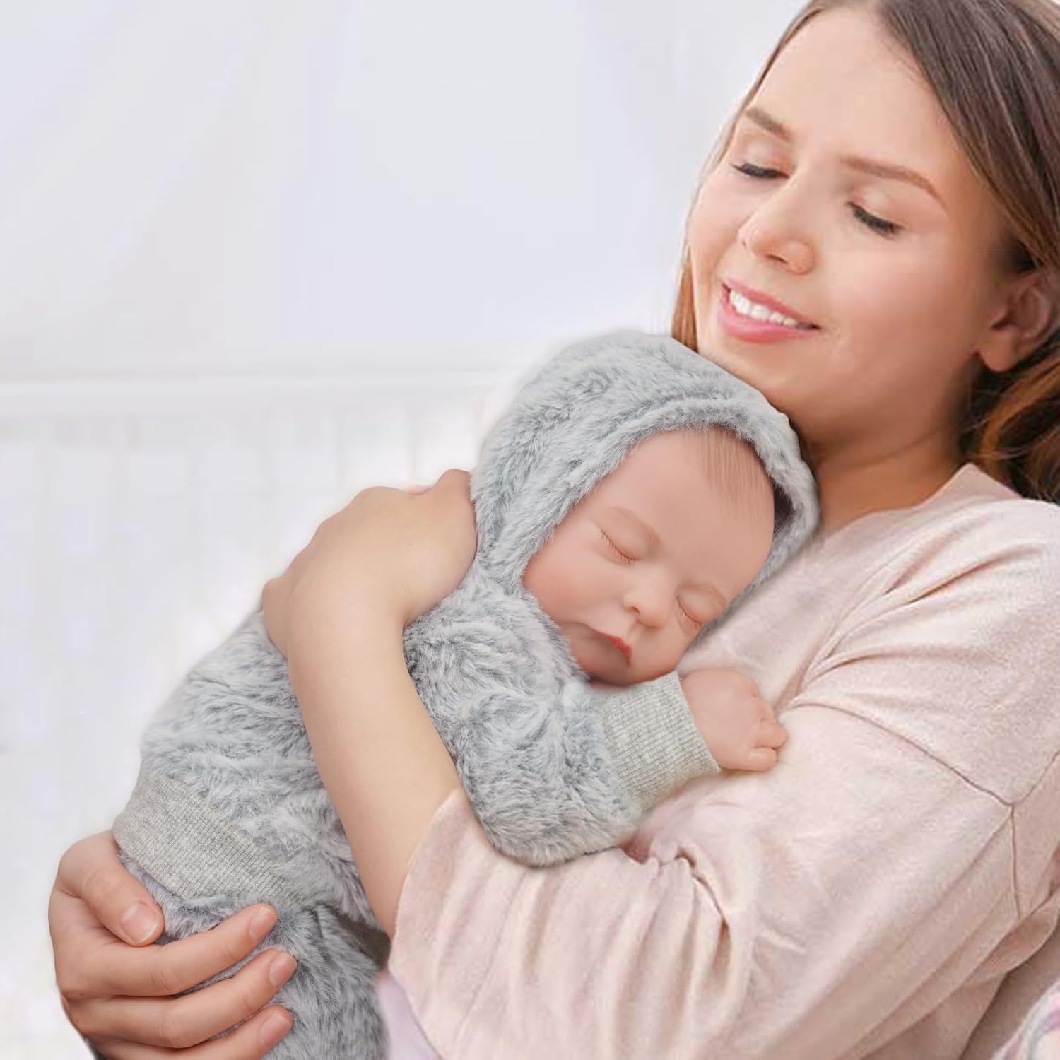 JIZHI Lifelike Reborn Baby Dolls Boy - 17-Inch Soft Realistic Newborn Vinyl Doll for Kids Age 3+ F9109