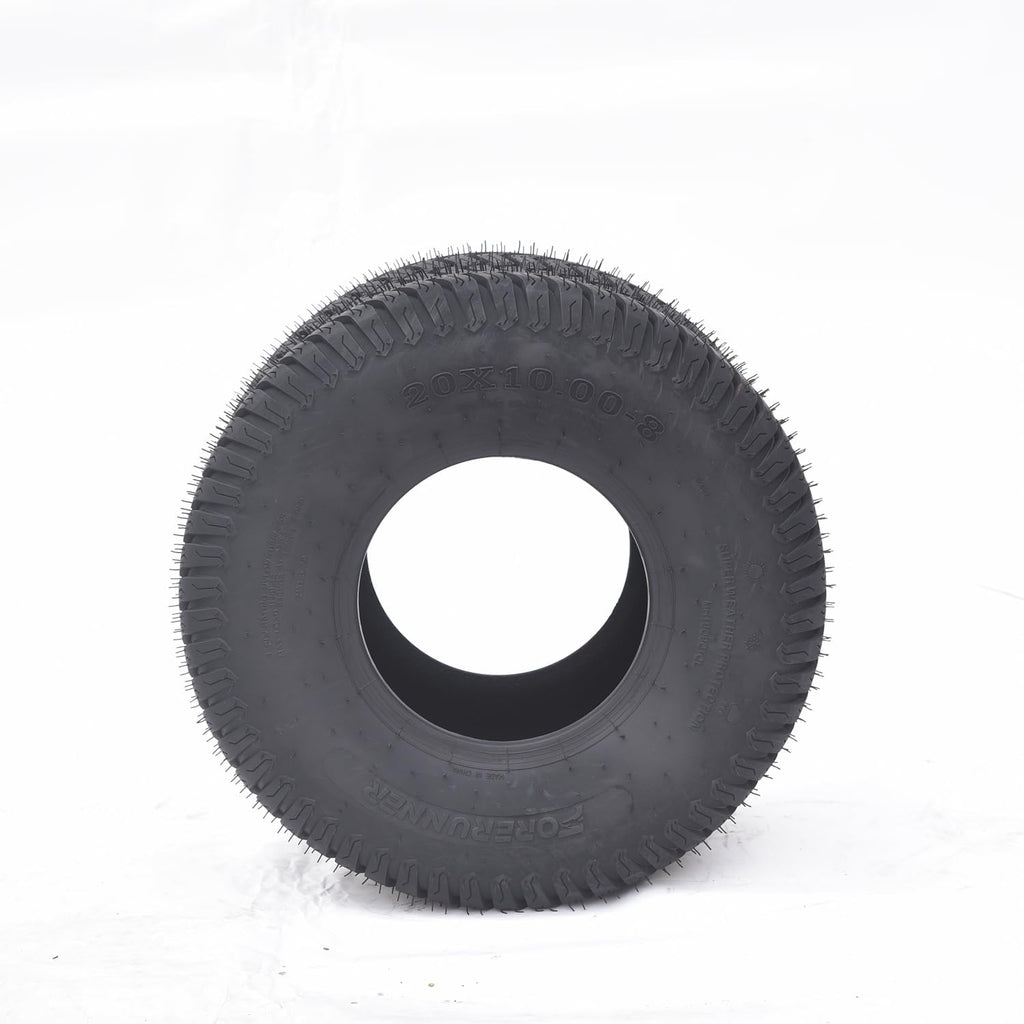 2 PCS 20x10-8 Lawn Mower Tires 4PR Turf Saver Tubeless J834268